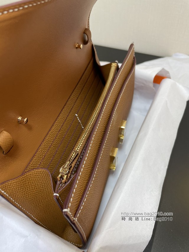 Hermes女士小挎包 愛馬仕Constance康康to go斜挎包 金棕金扣  tdh2308